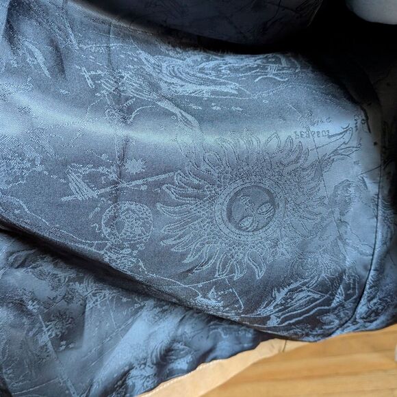 Vintage Y2K Dianzhi Faux Leather Trench Coat Jacket Longline Brown Size 11 - Picture 9 of 12